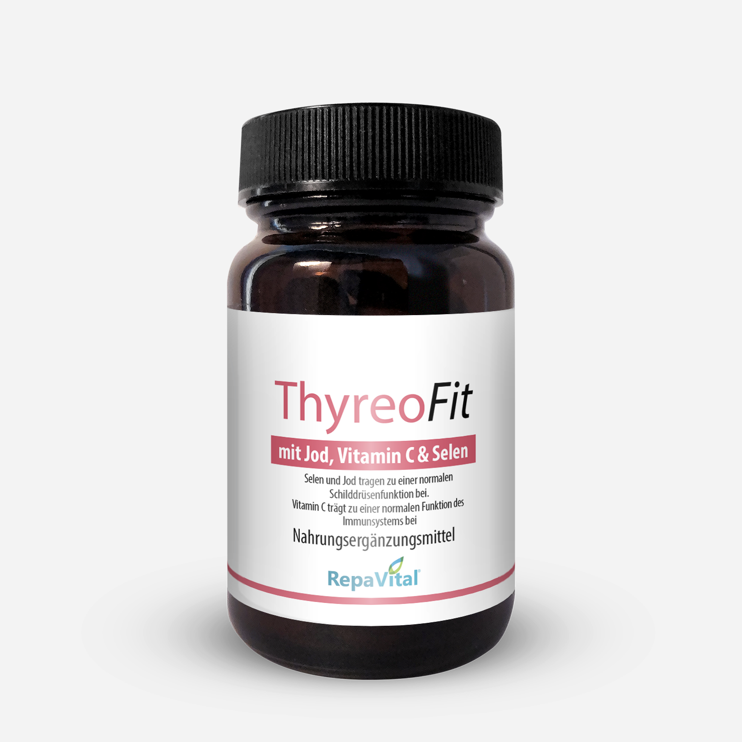 RepaVital ThyreoFit – vegane Tabletten mit Jod, Selen und Vitamin C für eine normale Schilddrüsenfunktion und Immunsystem-Unterstützung