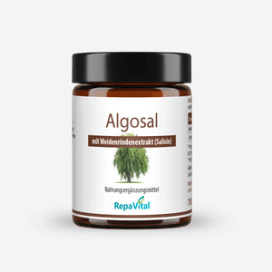 Produktfoto von Algosal – Nahrungsergänzungsmittel mit natürlichem Weidenrindenextrakt und Salicin von RepaVital