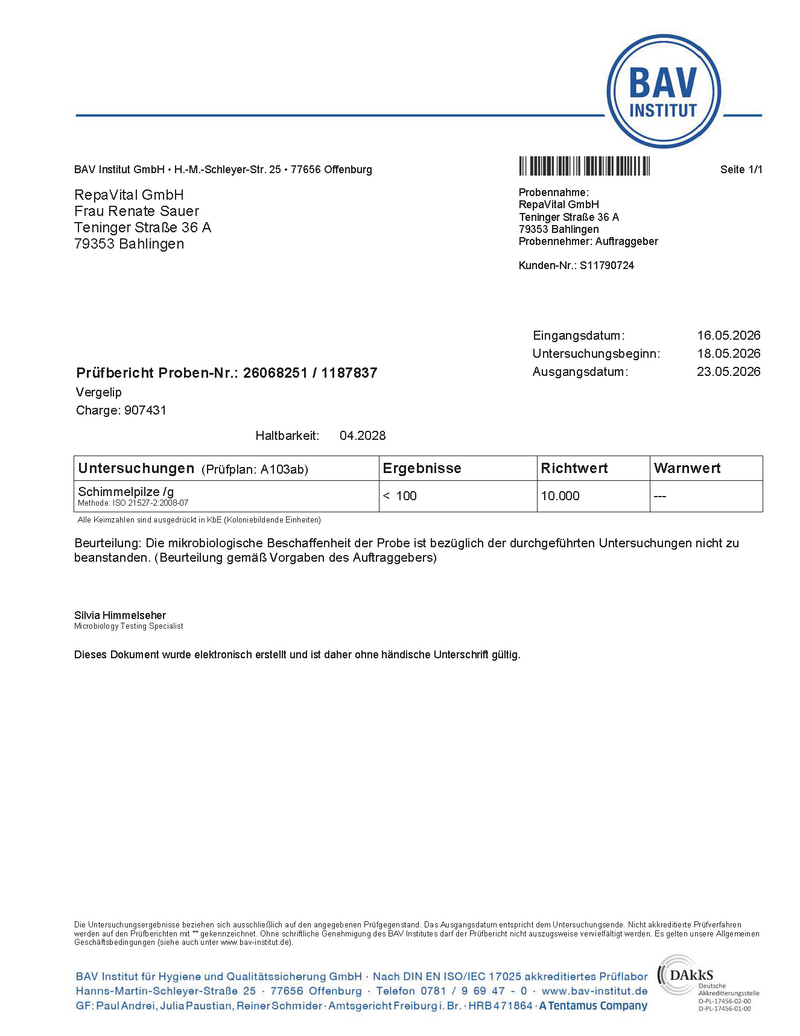 Vergelip – Rotes Reispulver, grüner Kaffee und Coenzym Q10 - 120 Kapseln