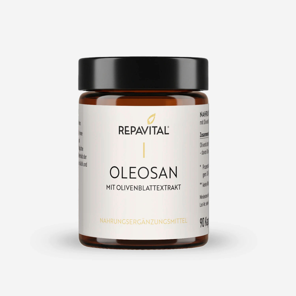 RepaVital Oleosan mit Olivenblattextrakt – Nahrungsergänzungsmittel mit Olivenblattextrakt, 90 Kapseln