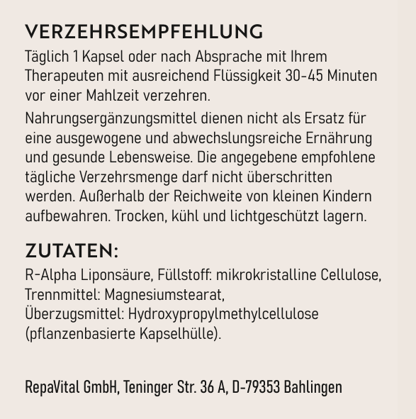 R-Alpha Liponsäure