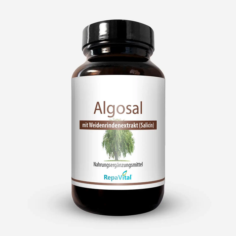 Produktfoto von Algosal – Nahrungsergänzungsmittel mit natürlichem Weidenrindenextrakt und Salicin von RepaVital