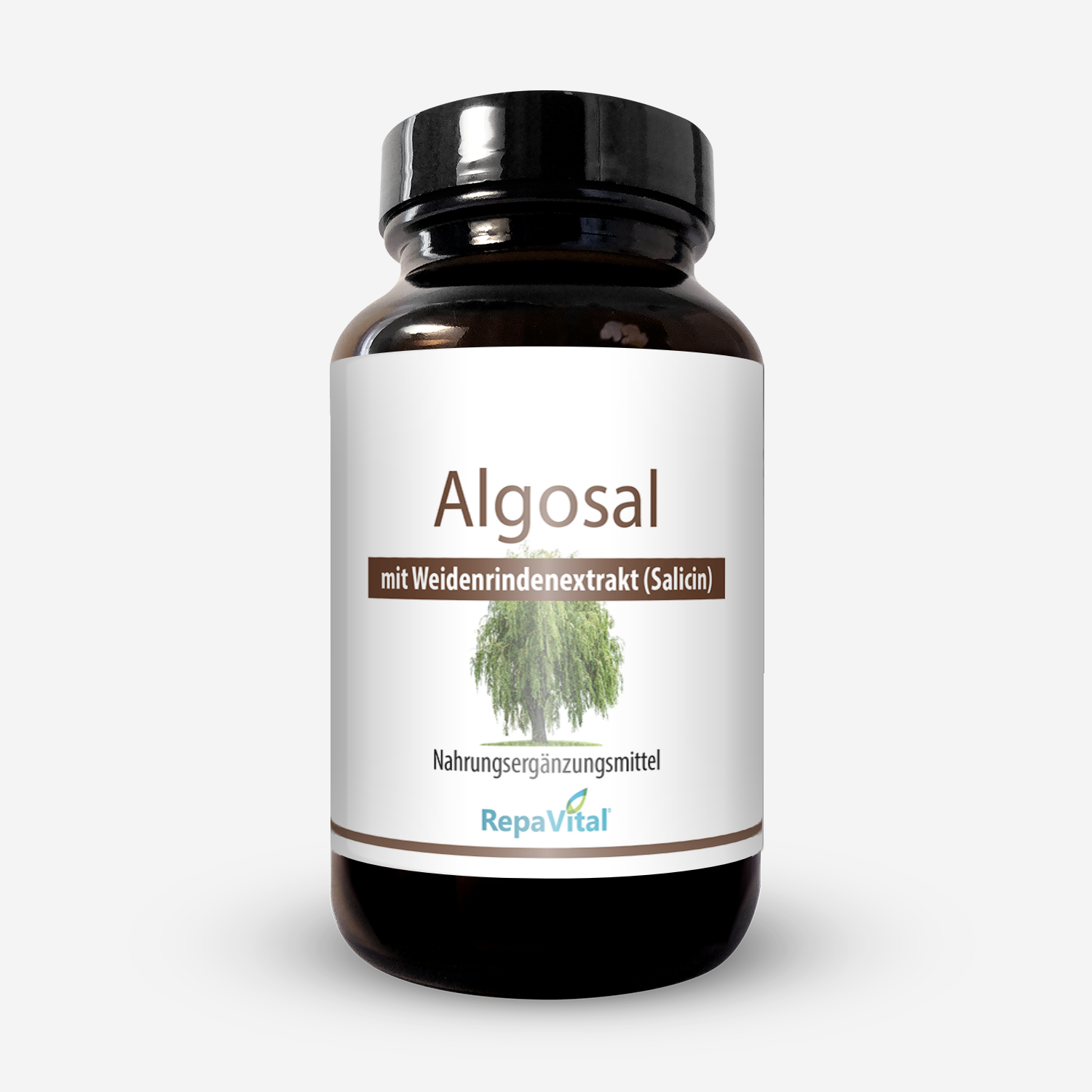 Produktfoto von Algosal – Nahrungsergänzungsmittel mit natürlichem Weidenrindenextrakt und Salicin von RepaVital