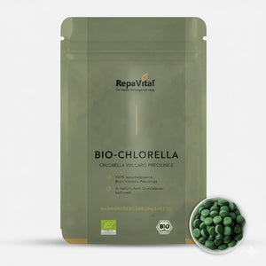 Bio-Chlorella Presslinge von RepaVital – Nahrungsergänzungsmittel aus Chlorella vulgaris in Bio-Qualität