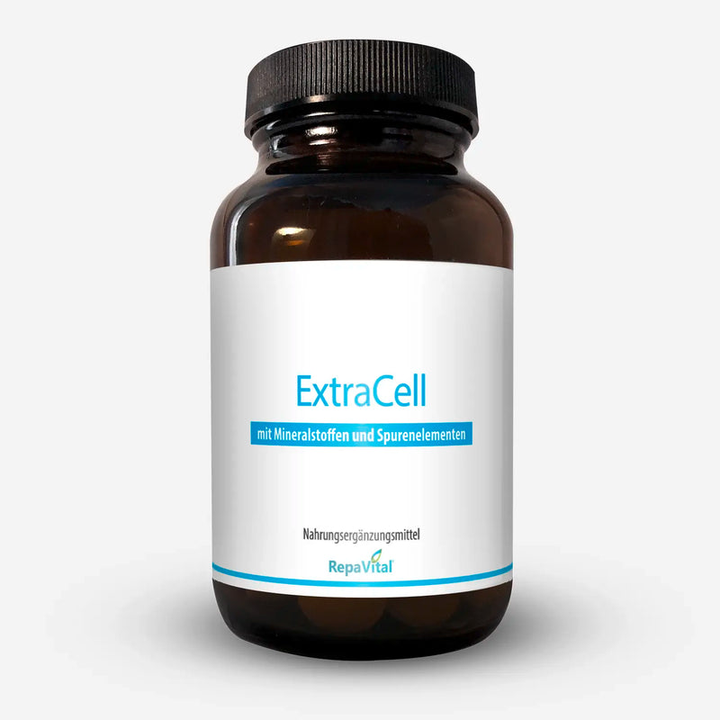 Nahrungsergänzungsmittel RepaVital „ExtraCell – mit Mineralstoffen und Spurenelementen“. Optimale Kombination wichtiger Mineralien und Spurenelemente 