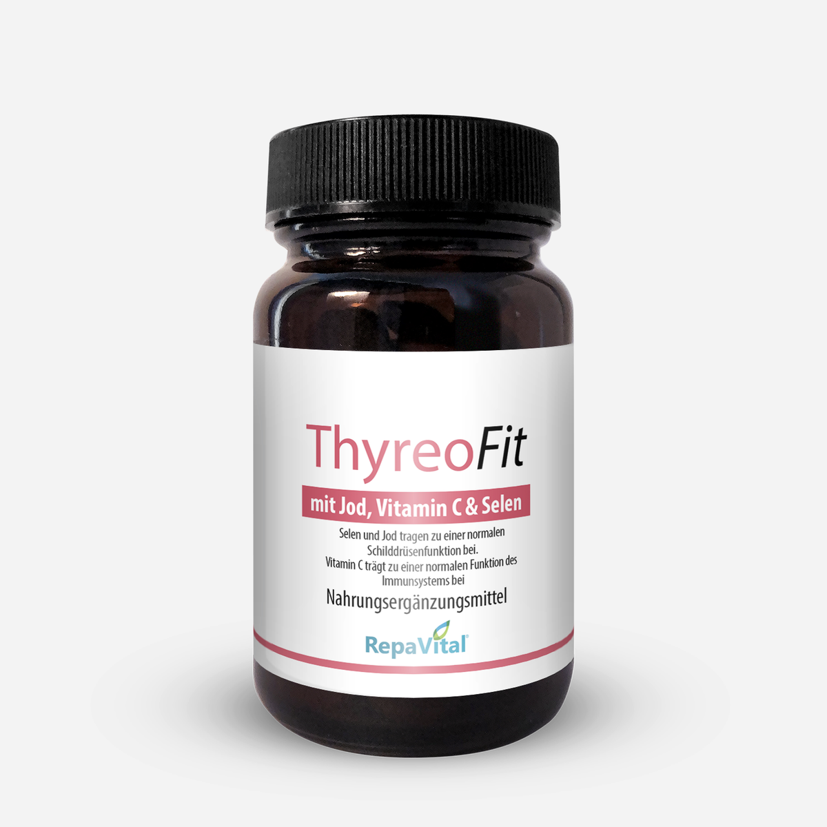 RepaVital ThyreoFit – vegane Tabletten mit Jod, Selen und Vitamin C für eine normale Schilddrüsenfunktion und Immunsystem-Unterstützung